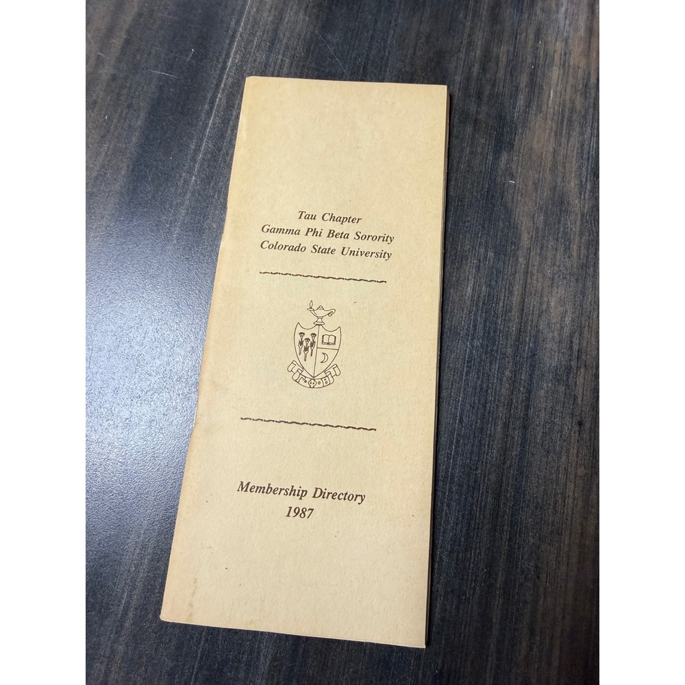 Vintage 1987 Gamma Phi Beta Sorority Tau Chapter CSU Membership Directory